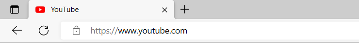 YouTube URL on the address bar of a web browser